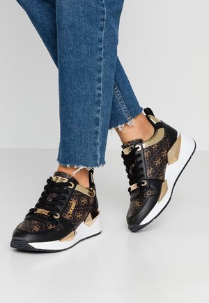 Guess TALLYN - Sneakers laag - brown/black