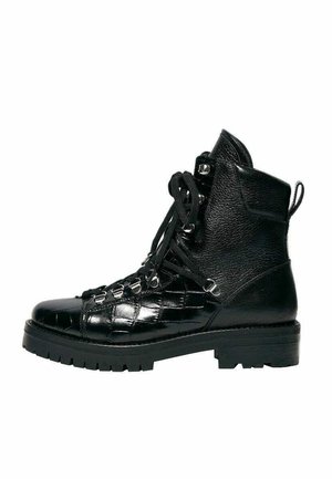 Bottines à lacets - black