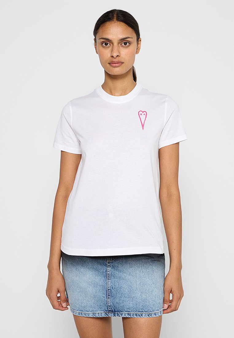 Diesel T-shirt print wit Diesel T-shirt print wit