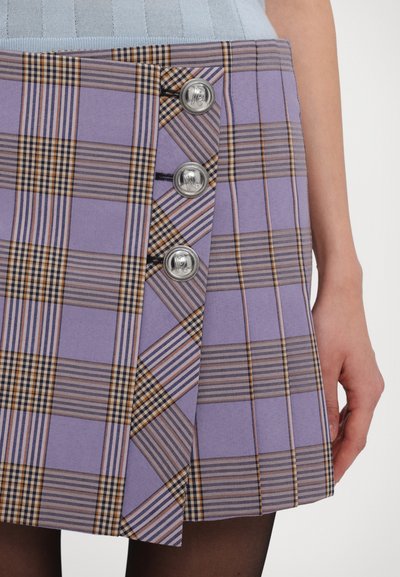 Rabanne Miniszoknya - purple/orange/cream/blue
