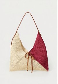 Sensi Studio TWO TONE HANDBAG - Sac à main - wine/beige