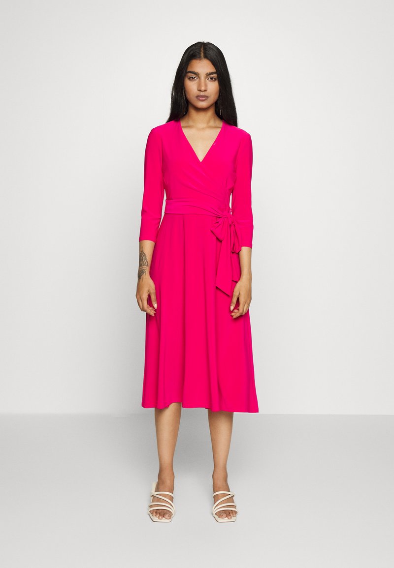 Lauren Ralph Lauren Petite SURPLICE JERSEY DRESS - Vestido de malha - sport pink