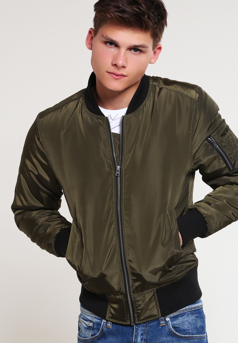 Urban Classics - 2-TONE BOMBER JACKET - Bomberjacks - darkolive/black, Vergroten