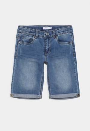 NKMSOFUS DNMTRAPPE - Denim shorts - light blue denim