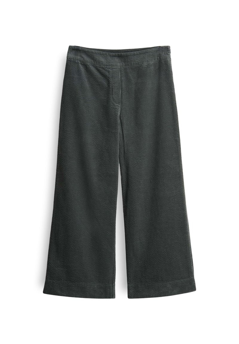 OPUS HIGH RISE CROPPED WIDE FIT CORD - Pantalon classique - deep pine ...