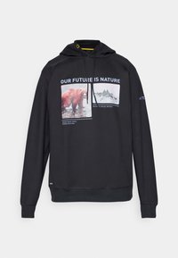 NATIONAL GEOGRAPHIC AERO.READY_WARMING HOODY - Mikina s kapucňou - black