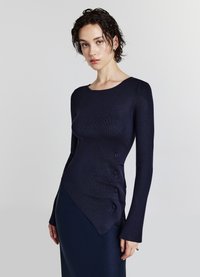 Calliope CON DRAPPEGGIO - Strickpullover - blu notte