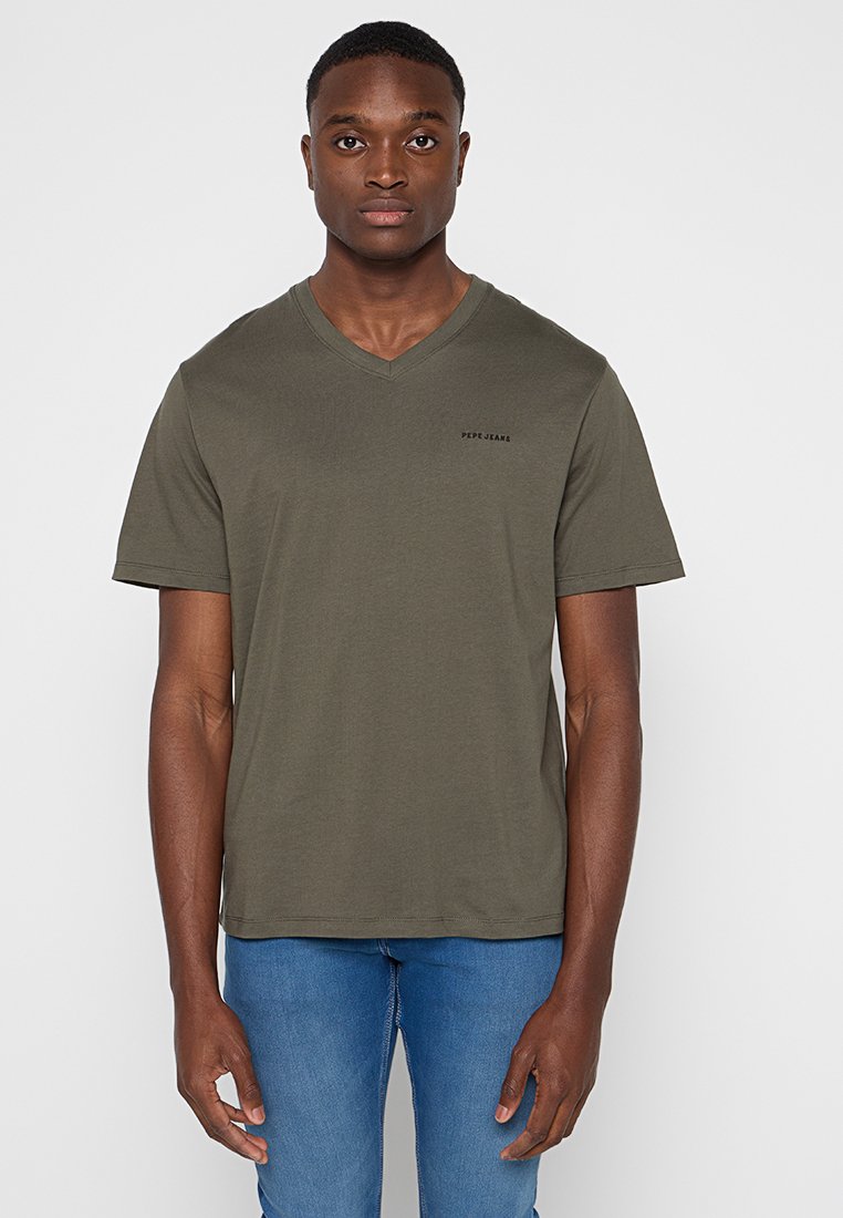 Pepe Jeans T-shirt basic olijfgroen