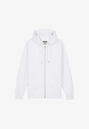 BASIC UNISEX HOODIE - Bluză de molton cu fermoar - white