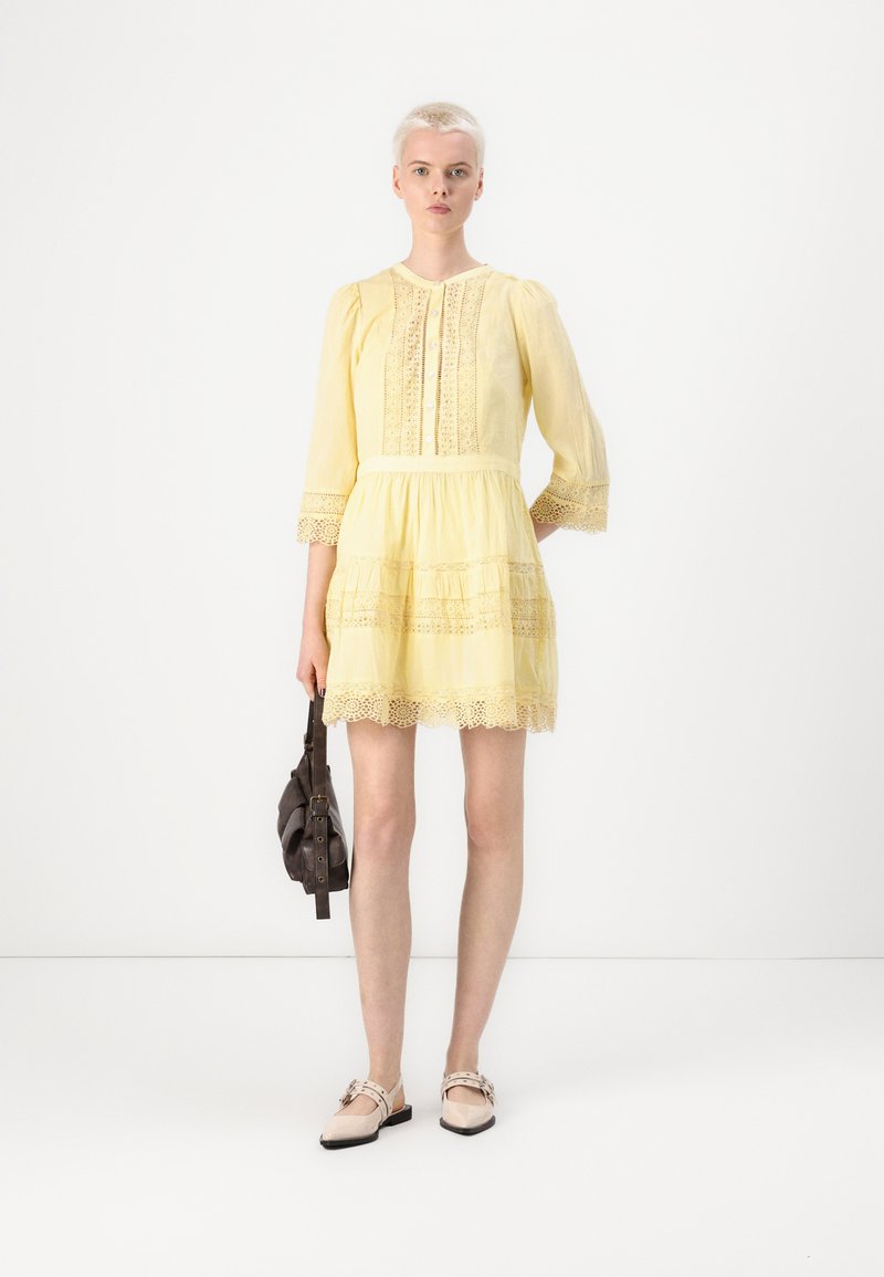 GAP MINI DRESS - Day dress - pale banana/light yellow - Zalando.co.uk