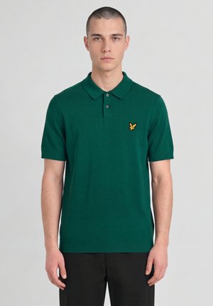 Lyle & Scott, LYLE & SCOTT MID KNITS KNITTED POLO SHIRT - Polo shirt - green jacket