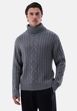 Strickpullover - mottled grey