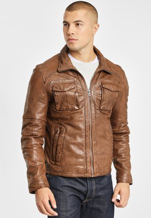 LANNY NSLV - Leather jacket - nut