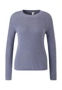 QS Stickad tröja - light blue