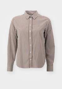 STRIPED - Skjortebluser - braun weiß