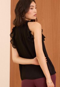 Love & Roses SLEEVELESS RUFFLE DETAIL REGULAR FIT - Blūze - black