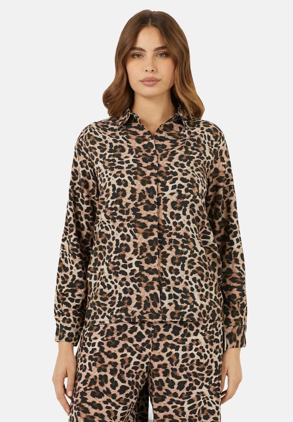 Hemdbluse - multicolor animalier