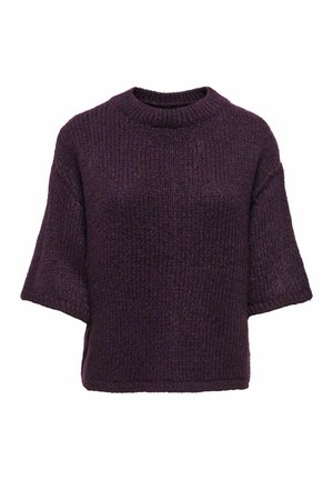 S/S O-NECK  NOOS - Striktrøje - plum perfect