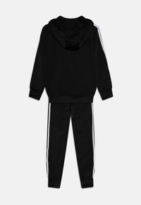 adidas Performance ESSENTIALS 3-STRIPES SHINY TRACK SUIT - Treningas - black/white