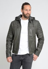 Maze Lederjacke - grey