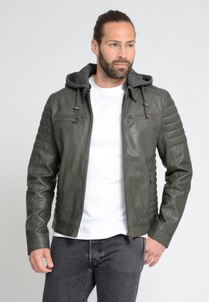 Leather jacket - grey