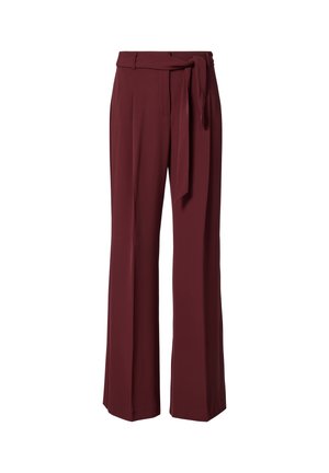 comma MIT BINDEGÜRTEL - Trousers - bordeaux