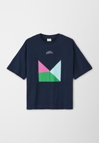 s.Oliver MIT FRONTPRINT - T-shirt print - navy