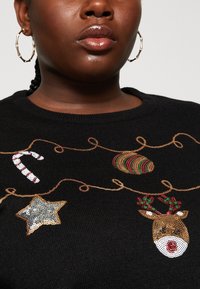 Vero Moda Curve VMGARLAND XMAS - Strickpullover - black