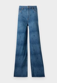 WOMENS LASER WIDE LEG JEAN - Široke hlačnice - mid wash indigo