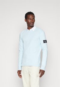 Calvin Klein Jeans BADGE TEE - Topper langermet - keepsake blue