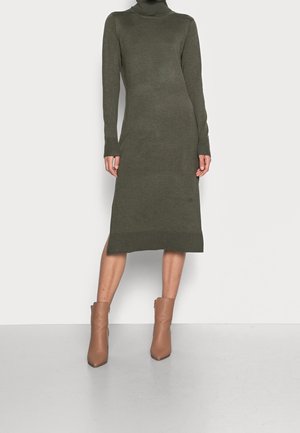Pletené šaty - khaki
