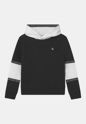 COLOURBLOCK TAPE HOODIE UNISEX - Felpa - black