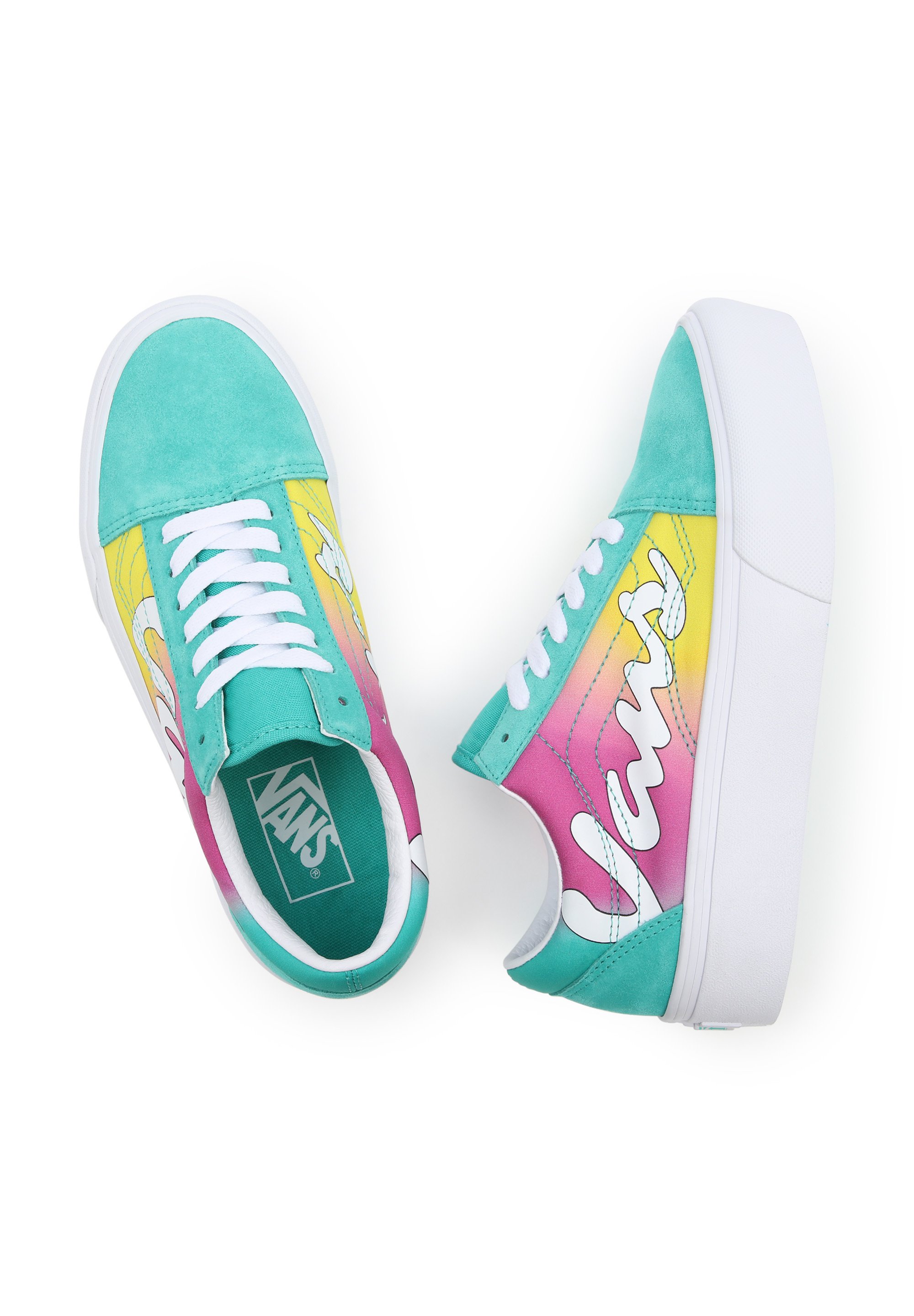 vans old skool platform green