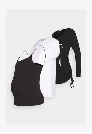 Anna Field MAMA SET - Bluză cu mânecă lungă - black/white