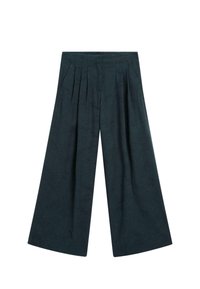 FLOWING WITH DARTS - Kalhoty - mottled dark blue