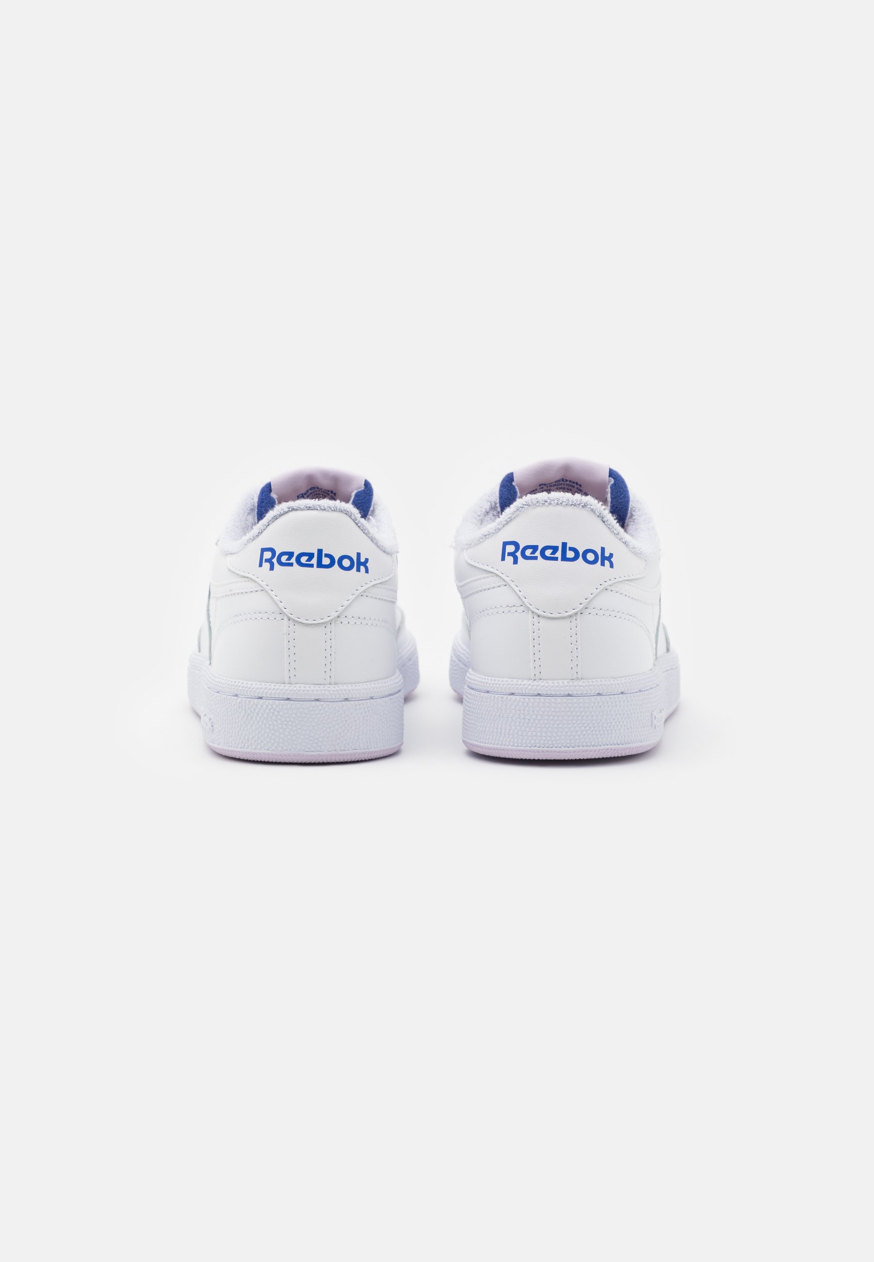white and baby blue reebok classics
