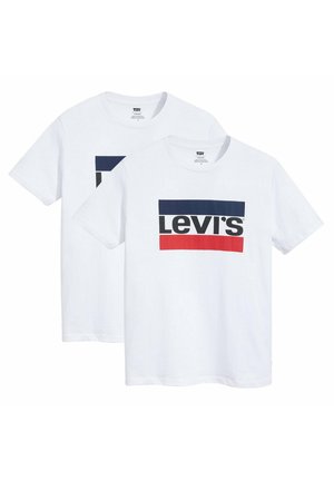 2ER PACK-LOGO GRAPHIC RUNDHALS - T-Shirt print - weiß