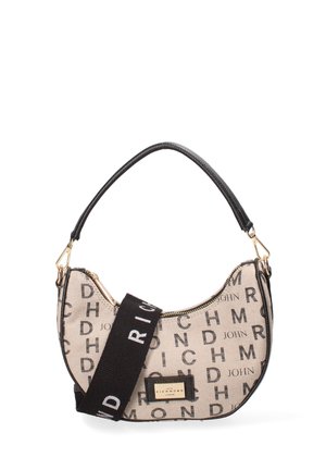 SHOULDER - Sac à main - beige and black and gold