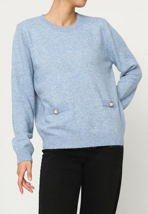 COL ROND - Pullover - ciel
