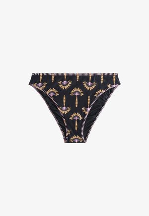 Never Fully Dressed, HIGH LEG - Bikinibukser - black palm whipstitch