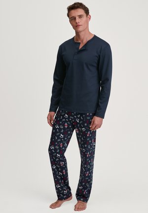 FAMILY FRIENDS LANG SET - Nachtwäsche Set - saphir blue