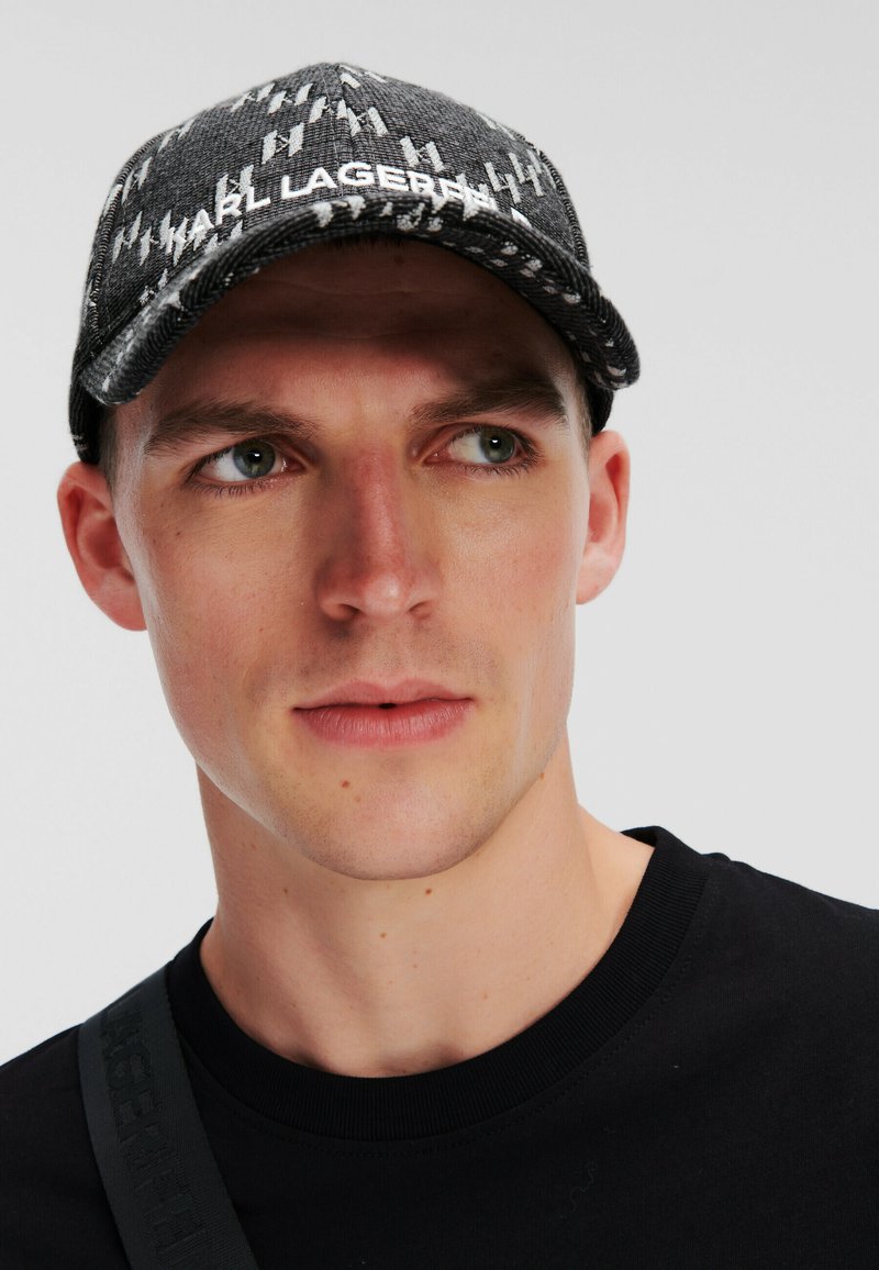 KARL LAGERFELD MONOGRAM ESSENTIAL - Caps - black/sort - Zalando.dk