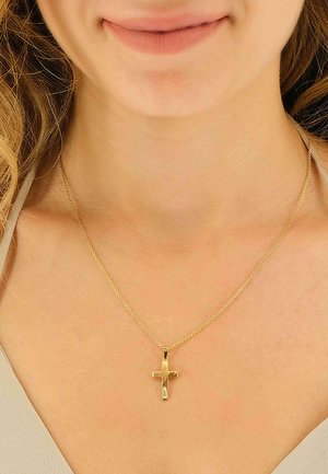 MUAU Schmuck, ANHÄNGER KREUZ , 25X12MM - Pendentif - gelbgoldfarben