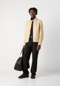 BOSS MANSELL - Δερμάτινο μπουφάν - light beige