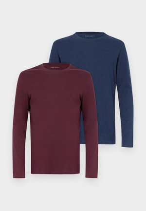 2 PACK - Ilgarankovis viršutinės dalies drabužis - mottled dark blue/mottled bordeaux