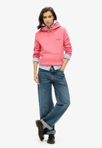 Superdry & Co ESSENTIAL LOGO - Felpa con cappuccio - camping pink