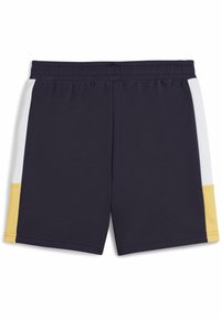 Marina shorts med en mjuk textur. Har vita och gula sidopaneler. Elastisk midja för justerbar passform. Minimalistisk design.