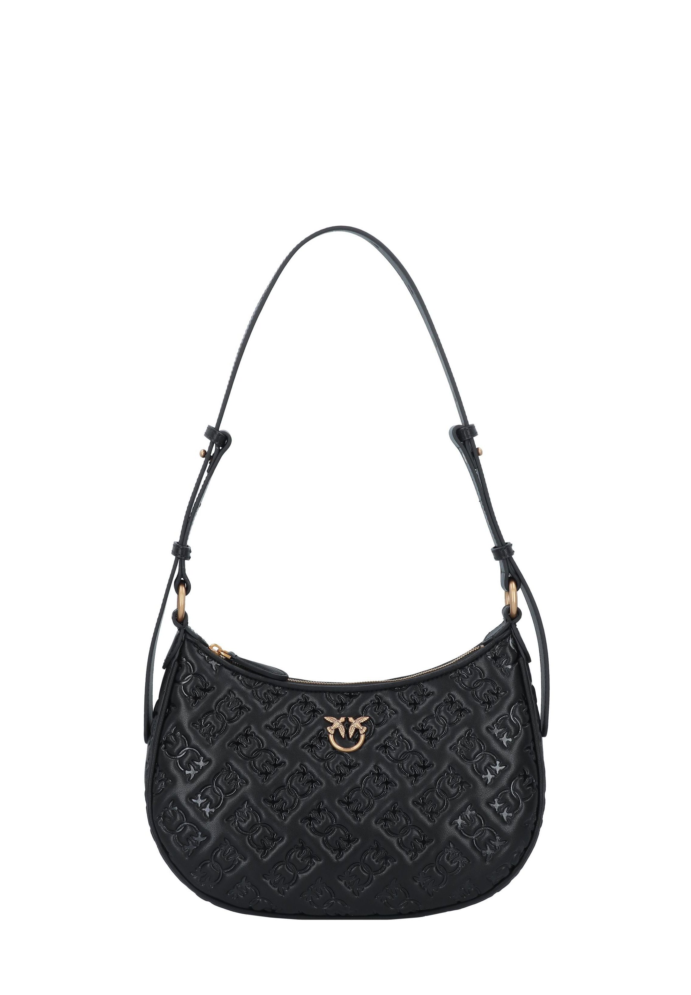 ハンドバッグ épine gold logo half moon bag black