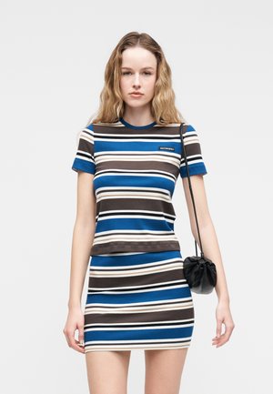 SPURTTI HELVI SHIRT - Μπλουζάκι με στάμπα - blue/brown/black/white