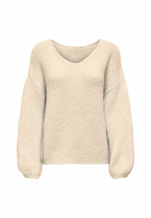 JDY, JDYDINEA L/S REVERSIBLE PULLOV. KNT NOOS - Pullover - birch